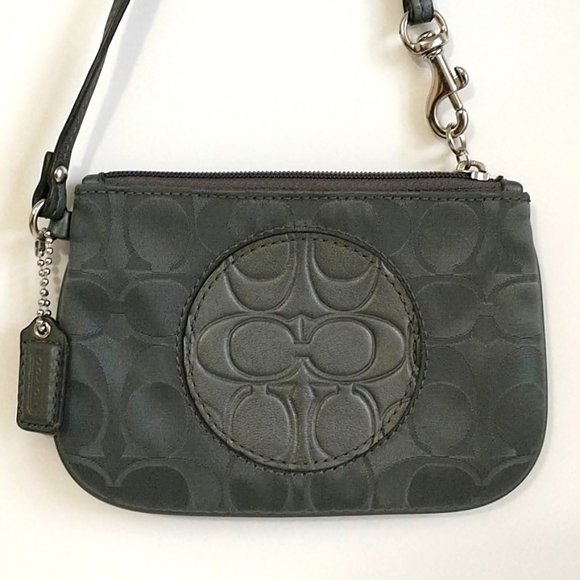 COACH Monogram Canvas/Leather Wristlet - Picture 5 of 8